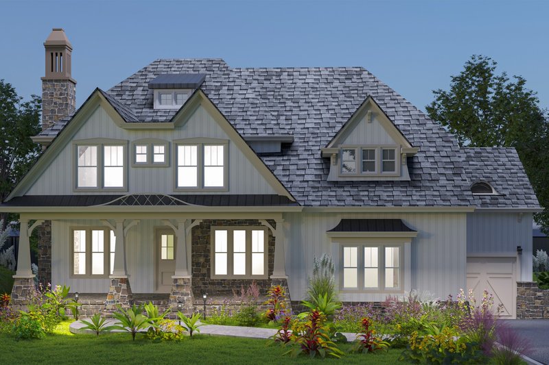 Dream House Plan - Exterior - Front Elevation 6 for Farmhouse House Plan #54-407 - 5 bed, 4 bath