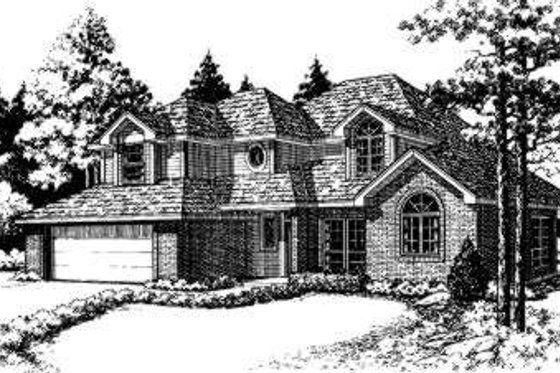 Exterior - Front Elevation for Traditional House Plan #310-118 - 3 bed, 2.5 bath