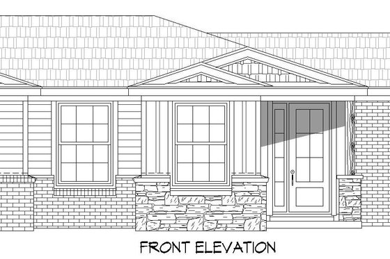 Exterior - Front Elevation 3 for Traditional House Plan #932-306 - 1 bed, 2 bath