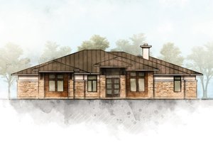 Home Plan - Contemporary Exterior - Front Elevation Plan #80-216