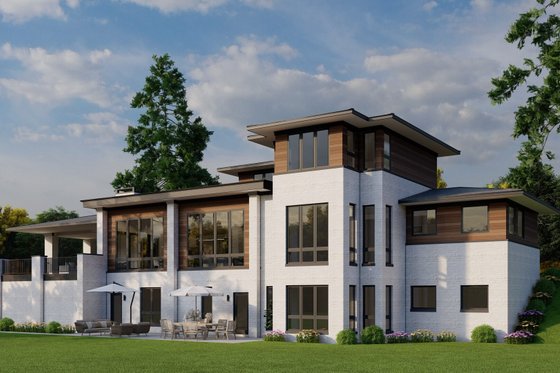 Exterior - Other Elevation 3 for Modern House Plan #923-432 - 4 bed, 5.5 bath