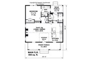 Farmhouse Style House Plan - 1 Beds 1 Baths 855 Sq/Ft Plan #51-1434 Floor 