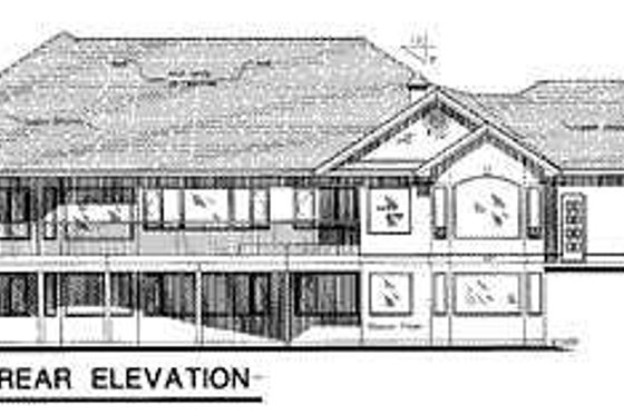 Exterior - Rear Elevation for Traditional House Plan #18-9124 - 3 bed, 2 bath
