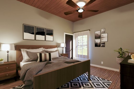 Interior - Bedroom 1 for Barndominium House Plan #44-296 - 3 bed, 2 bath