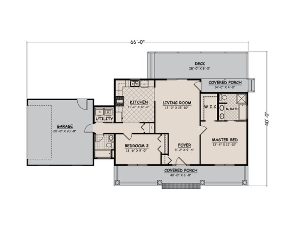 House Plan Design - Ranch Floor Plan - Main Floor Plan #1082-5