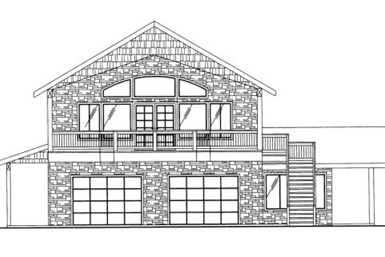 Exterior - Front Elevation 3 for Bungalow House Plan #117-608 - 2 bed, 1 bath