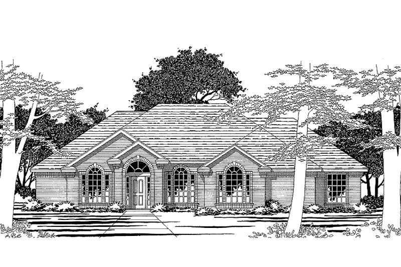 House Blueprint - Ranch Exterior - Front Elevation Plan #472-222