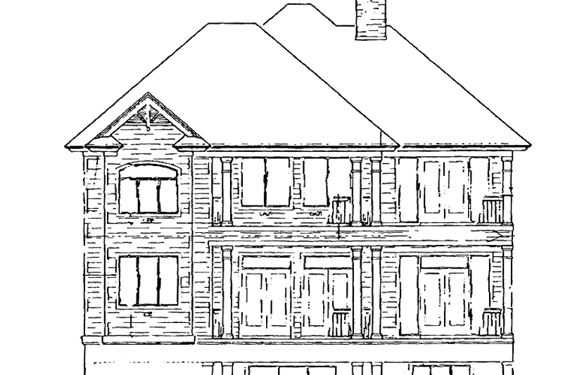 Home Plan - Exterior - Rear Elevation for Traditional House Plan #930-114 - 3 bed, 3.5 bath
