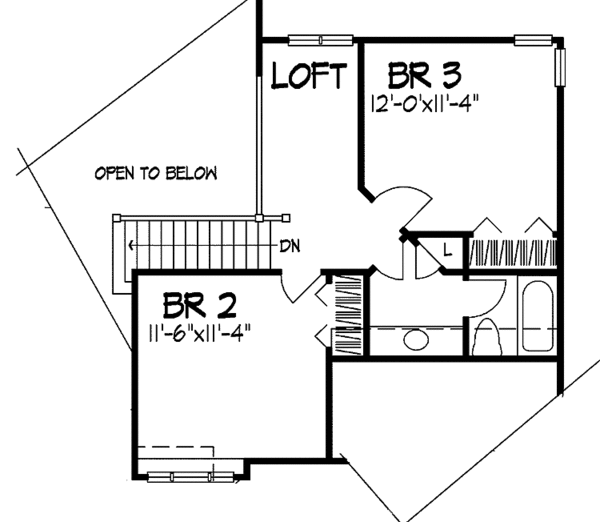 Home Plan - Traditional Floor Plan - Upper Floor Plan #320-692