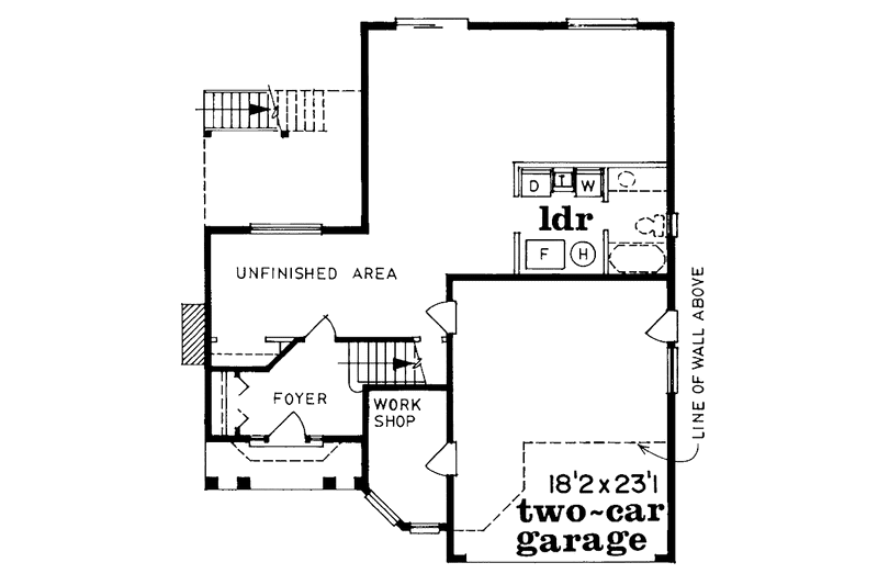 Home Plan - Floor Plan - Main Floor for Country House Plan #47-727 - 3 bed, 2 bath