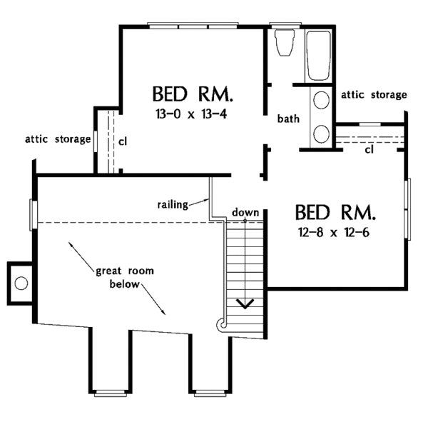House Plan Design - Country Floor Plan - Upper Floor Plan #929-372