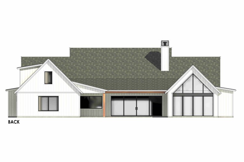 House Design - Exterior - Rear Elevation 2 for Farmhouse House Plan #1096-34 - 4 bed, 4.5 bath