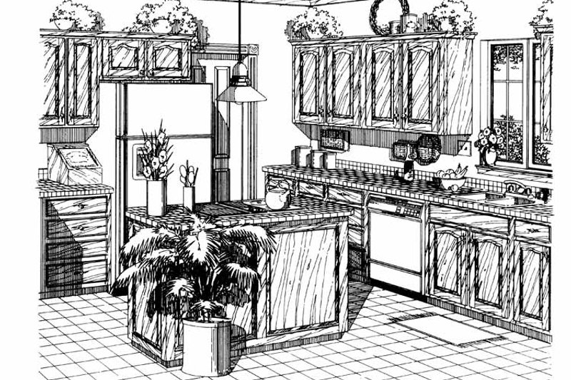 Home Plan - Interior - Kitchen for Country House Plan #310-1112 - 4 bed, 2.5 bath
