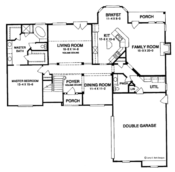 House Plan Design - Traditional Floor Plan - Main Floor Plan #952-26