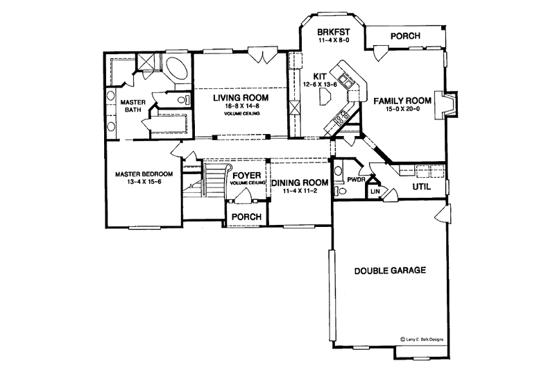 Dream House Plan - Floor Plan - Main Floor for Traditional House Plan #952-26 - 4 bed, 2.5 bath
