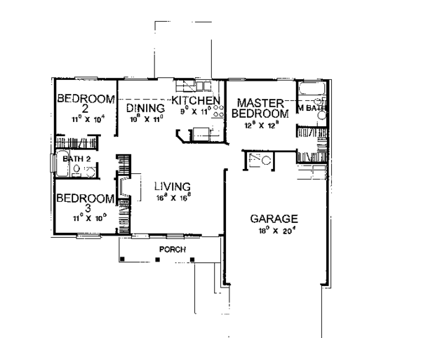 Home Plan - Ranch Floor Plan - Main Floor Plan #472-125