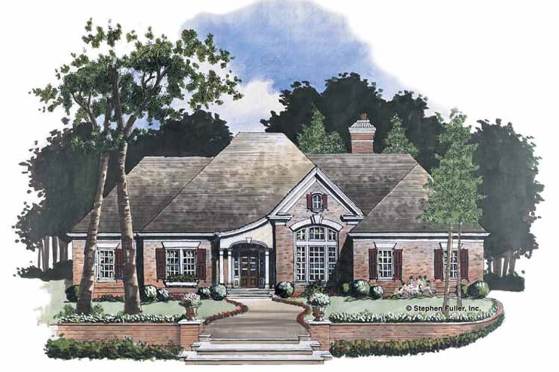 Home Plan - Country Exterior - Front Elevation Plan #429-57