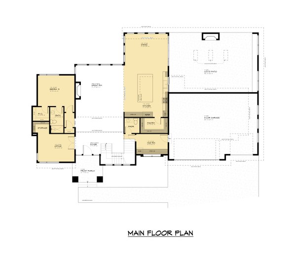 Contemporary Floor Plan - Main Floor Plan #1066-260