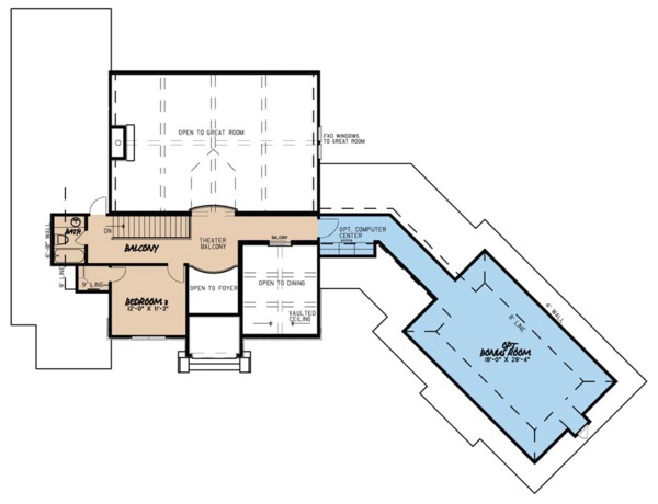 Dream House Plan - European Floor Plan - Upper Floor Plan #923-66