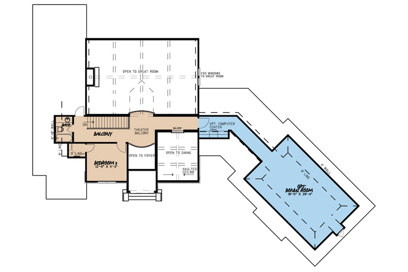 Architectural House Design - Floor Plan - Upper Floor for European House Plan #923-66 - 4 bed, 3.5 bath