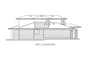Exterior - Other Elevation 1 for Prairie House Plan #1100-51 - 4 bed, 3 bath