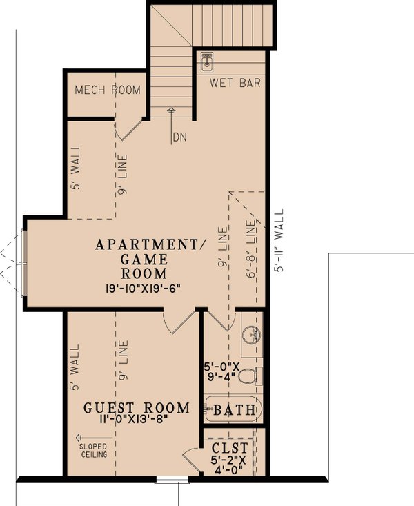 House Blueprint - European Floor Plan - Upper Floor Plan #923-439