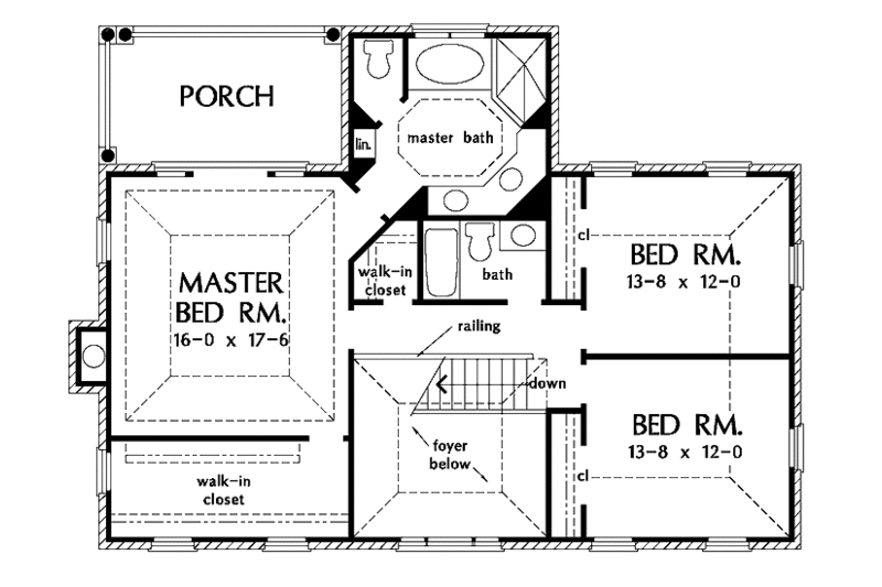 Dream House Plan - Floor Plan - Upper Floor for Classical House Plan #929-507 - 3 bed, 3 bath