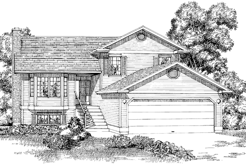Home Plan - Exterior - Front Elevation 3 for Contemporary House Plan #47-992 - 3 bed, 2.5 bath