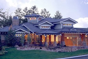 Exterior - Front Elevation 3 for Craftsman House Plan #942-16 - 5 bed, 6.5 bath