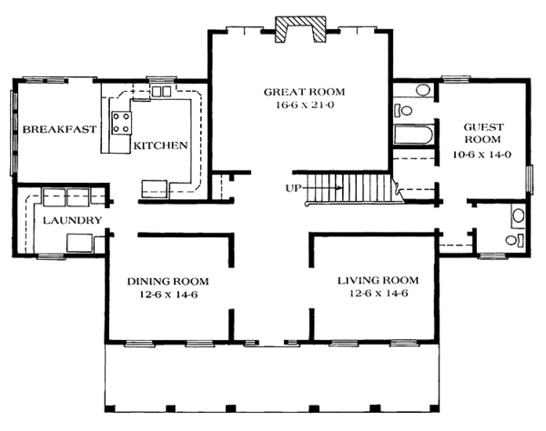Home Plan - Classical Floor Plan - Main Floor Plan #1014-50