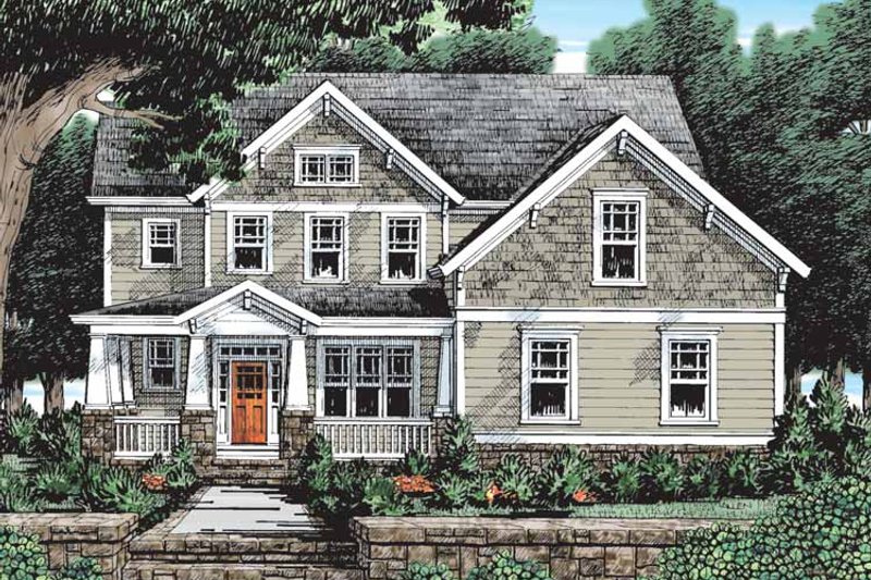 Dream House Plan - Exterior - Front Elevation 6 for Craftsman House Plan #927-902 - 4 bed, 3 bath