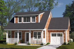 House Blueprint - Cottage Exterior - Front Elevation Plan #513-2390
