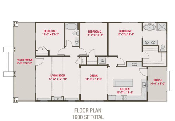 Bungalow Floor Plan - Main Floor Plan #461-67