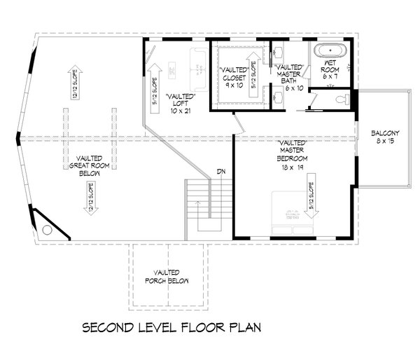 Country Floor Plan - Upper Floor Plan #932-658