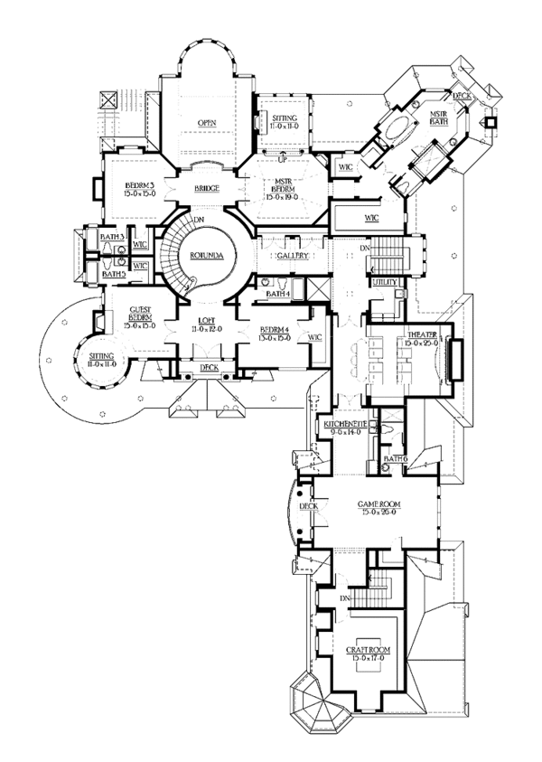 Home Plan - Craftsman Floor Plan - Upper Floor Plan #132-508