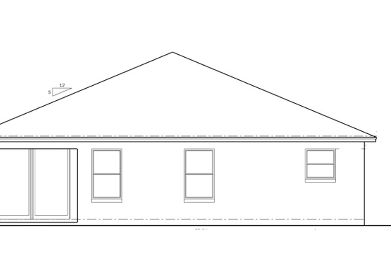 Architectural House Design - Exterior - Rear Elevation for Mediterranean House Plan #1058-58 - 4 bed, 3 bath