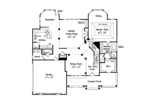 Floor Plan - Main Floor for Colonial House Plan #927-797 - 3 bed, 2.5 bath