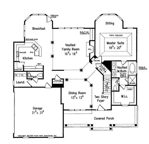 Architectural House Design - Colonial Floor Plan - Main Floor Plan #927-797
