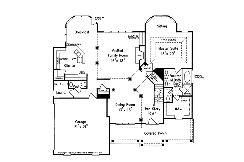 Home Plan - Floor Plan - Main Floor for Colonial House Plan #927-797 - 3 bed, 2.5 bath