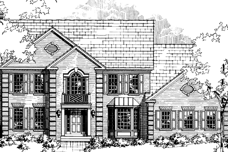 Home Plan - Colonial Exterior - Front Elevation Plan #953-38
