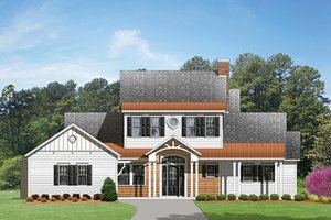 Country Exterior - Front Elevation Plan #1058-80