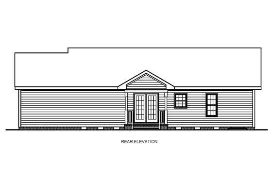 Exterior - Other Elevation for Traditional House Plan #54-615 - 3 bed, 2 bath