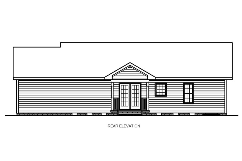 Architectural House Design - Exterior - Other Elevation for Traditional House Plan #54-615 - 3 bed, 2 bath