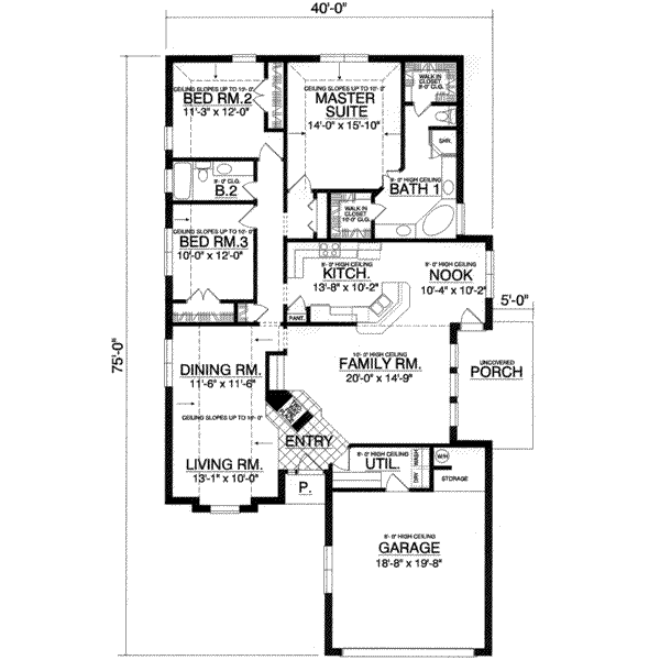 Home Plan - European Floor Plan - Main Floor Plan #40-361