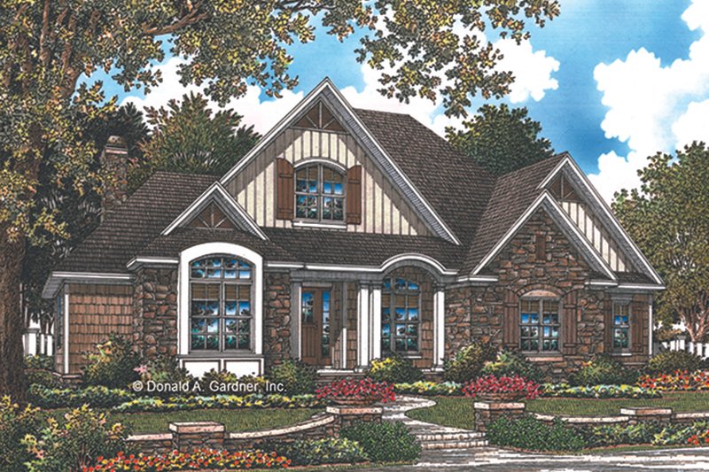 Dream House Plan - European Exterior - Front Elevation Plan #929-1010