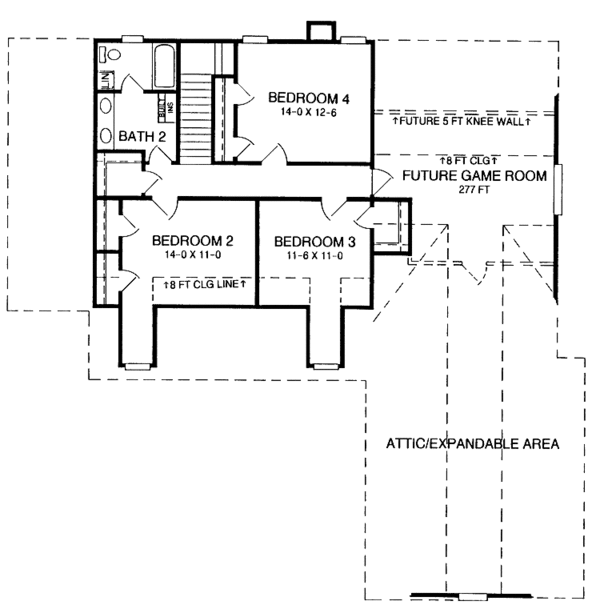 House Plan Design - Country Floor Plan - Upper Floor Plan #952-133