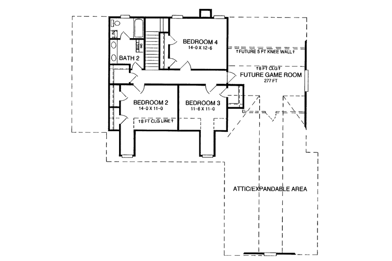 Dream House Plan - Floor Plan - Upper Floor for Country House Plan #952-133 - 4 bed, 2.5 bath