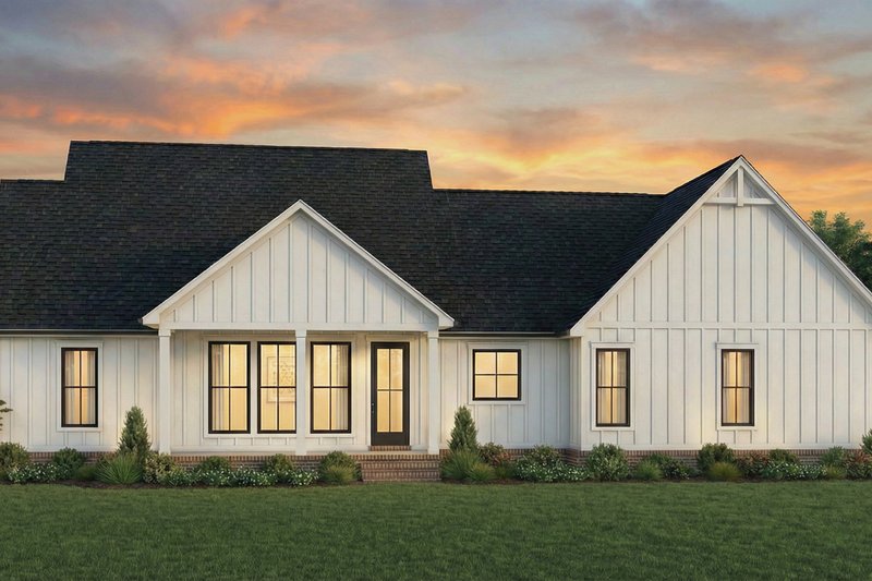 House Blueprint - Exterior - Rear Elevation for Farmhouse House Plan #1074-132 - 3 bed, 2 bath