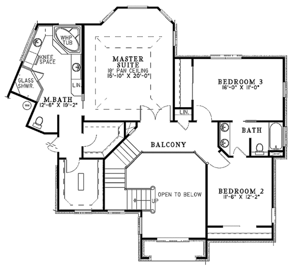 Dream House Plan - Traditional Floor Plan - Upper Floor Plan #17-2823