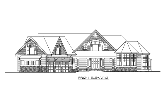 Exterior - Other Elevation for Craftsman House Plan #132-177 - 4 bed, 4.5 bath